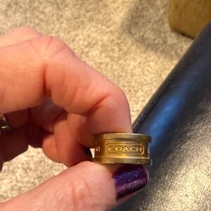 Coach Brass-Tone Band Ring